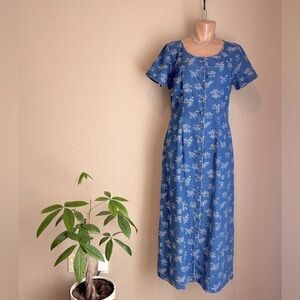 Vintage Eddie Bauer Denim Maxi Dress